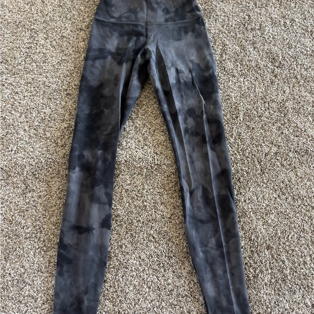 lululemon athletica Black Tie-Dye Leggings